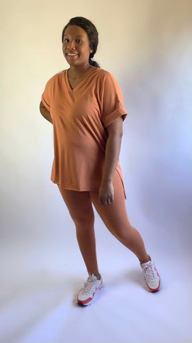 Butter orange t shirt & legging set